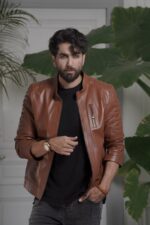 کاپشن مردانه چرم مدل موتوری - آموت چرم - Image 11