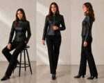 کاپشن چرم  زنانه مدل سمیرا کوتاه - آموت چرم - Image 23