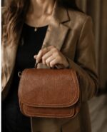 کیف دوشی چرم مدل سونیا - آموت چرم - Image 10