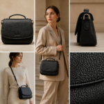 کیف دوشی چرم مدل سونیا - آموت چرم - Image 5
