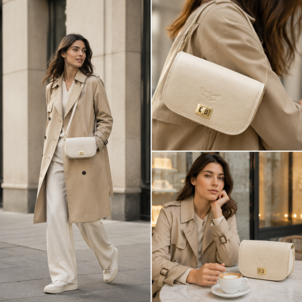 کیف دوشی چرم مدل آرتمیس - آموت چرم - Image 6
