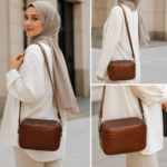 کیف دوشی زنانه چرم مدل بنفشه - آموت چرم - Image 10