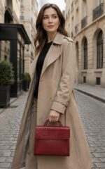 کیف مجلسی زنانه چرم مدل فلارا - آموت چرم
