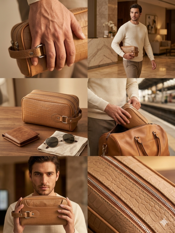 شوزبگ چرم مردانه مدل ماهان - آموت چرم - Image 31