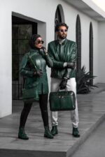 کاپشن چرم زنانه مدل سمیرا بلند - آموت چرم - Image 21