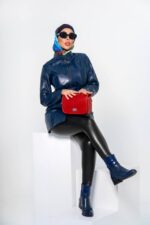 کاپشن چرم زنانه مدل سمیرا بلند - آموت چرم - Image 18