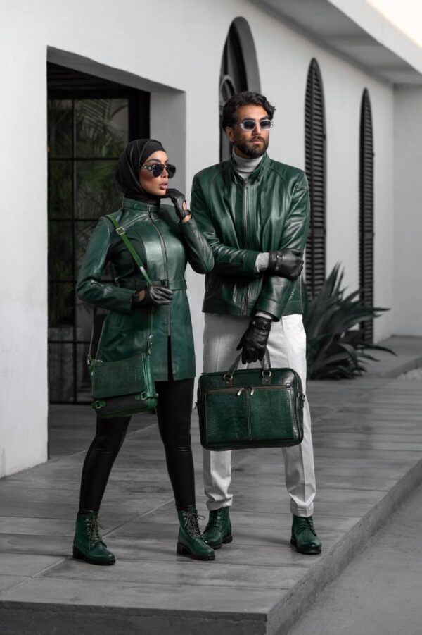 کاپشن چرم زنانه مدل سمیرا بلند - آموت چرم - Image 24