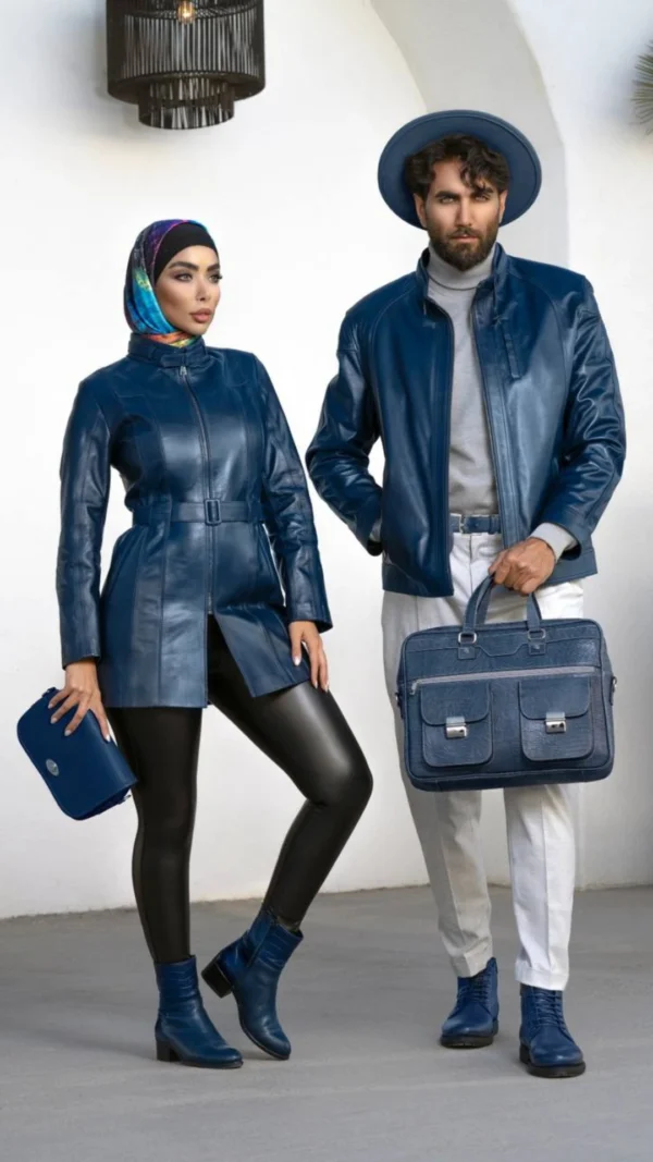 کاپشن چرم زنانه مدل سمیرا بلند - آموت چرم - Image 20