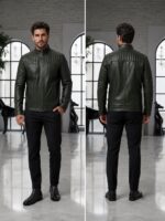 کاپشن چرم مردانه مدل مارکو - آموت چرم - Image 2