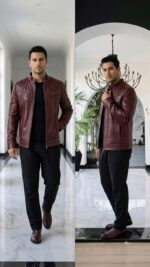 کاپشن چرم مردانه مدل مارکو - آموت چرم - Image 15