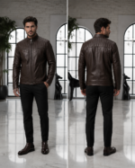 کاپشن چرم مردانه مدل مارکو - آموت چرم - Image 3