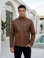 کاپشن چرم مردانه مدل مارکو - آموت چرم - Image 5
