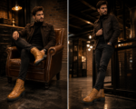نیم بوت تمام چرم مردانه کد m5 - آموت چرم - Image 6